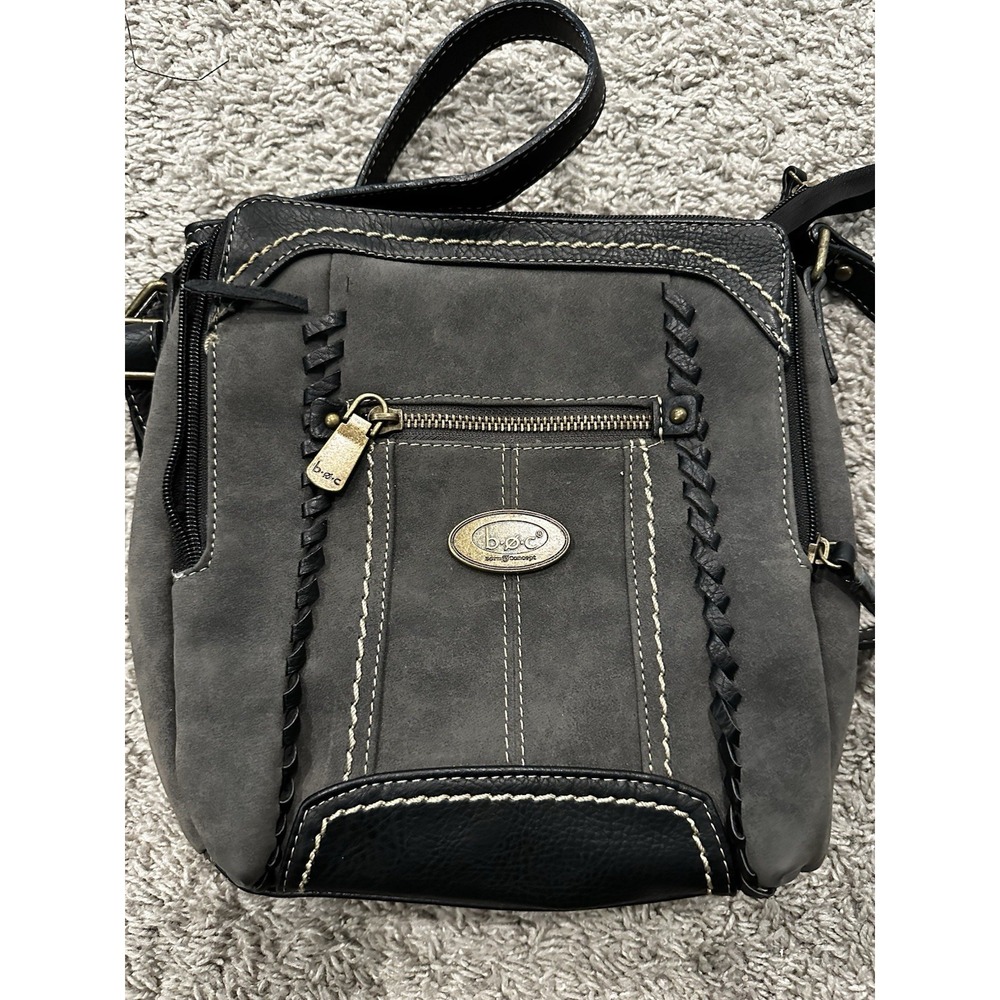 B.O.C. Born Concepts Crossbody Saddle Stich - gray/black - Leather Shoulder Bag‎